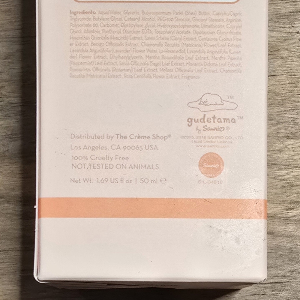Gudetama X The Creme Shop Hand Cream Peach 1.69oz - Picture 6 of 6